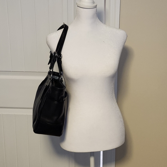 Black Leather Coach Handbag - Picture 8 of 8